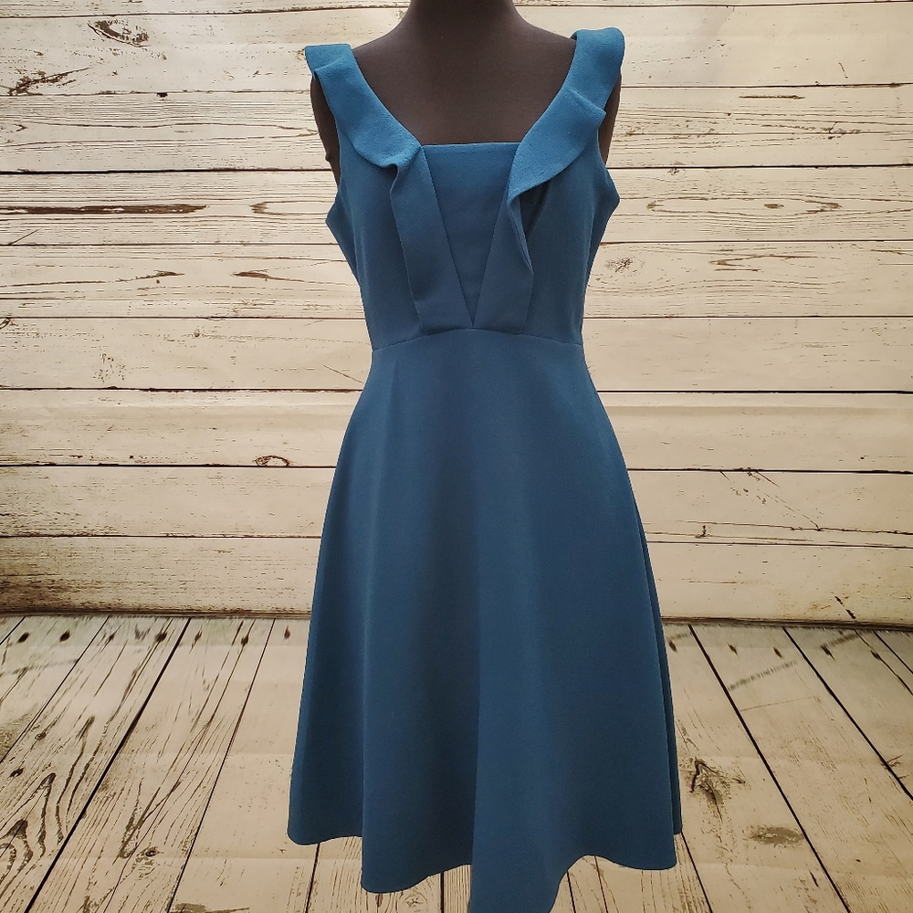 Maggy London ruffle A-line dress